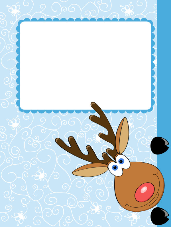 Cartoon Christmas deer 04 - vector material
