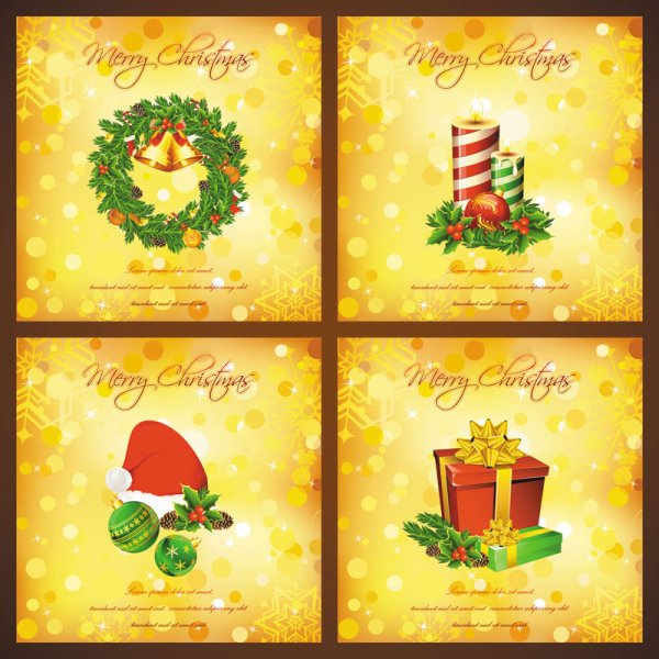 Beautiful Christmas elements 05 - vector material