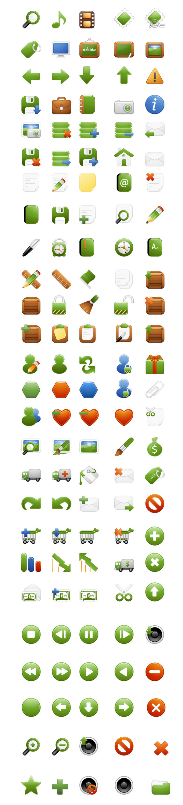 The web commonly used buttons - Vector