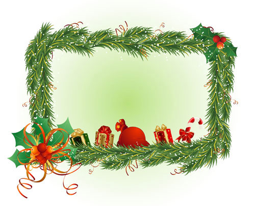 Christmas element border 02 - vector material