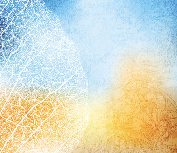 Gorgeous silhouette background 04 - vector material