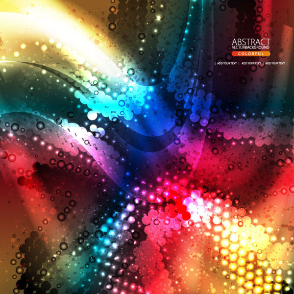 The brilliant dynamic flowing color 02 - vector material