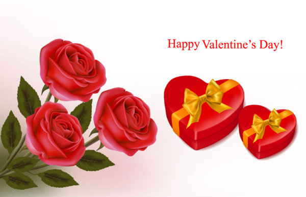 Valentine background 04 - vector material