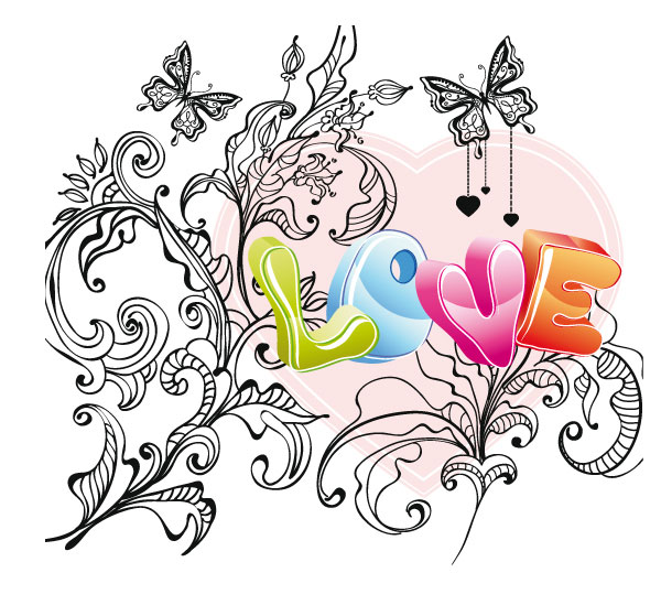 Cute Valentine Design 04 - vector material