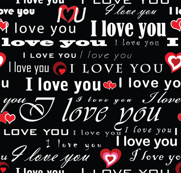 Valentine hearts background 03 - vector material