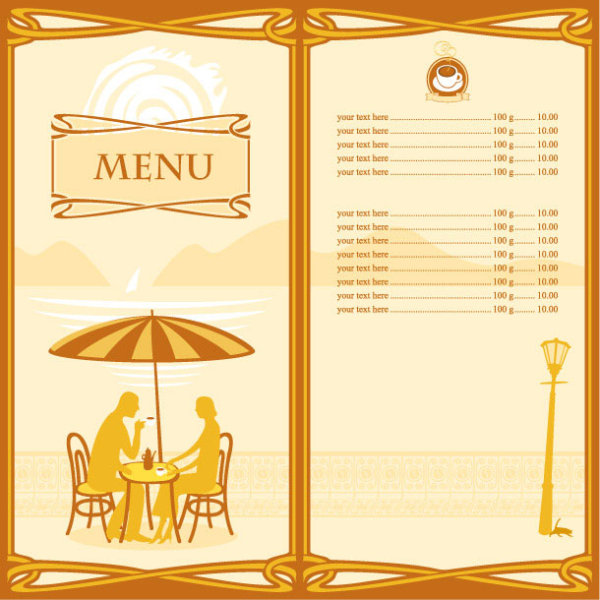 Cartoon Menus 01 - vector material