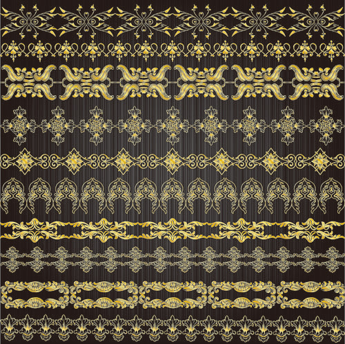 Gold lace pattern 01 - vector material