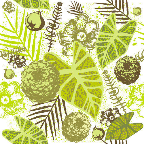 Flower patterns 04 - vector material
