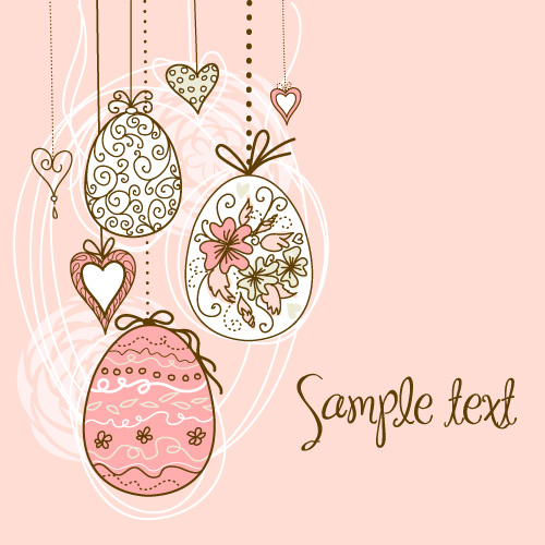 Hand-painted Easter pattern 05 - vector material