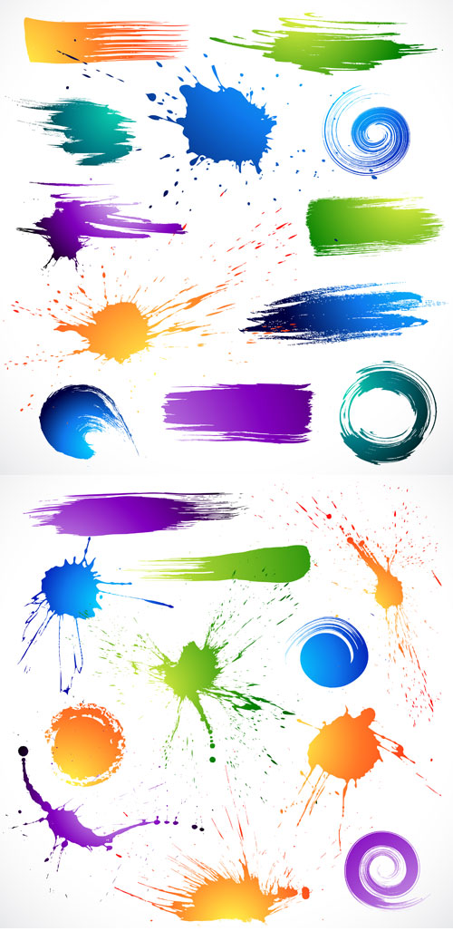 Splash brush effects - vector material