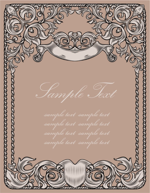 European pattern border 05 - vector material