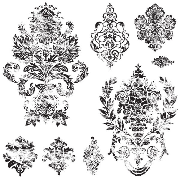 Black and white patterns 03 - vector