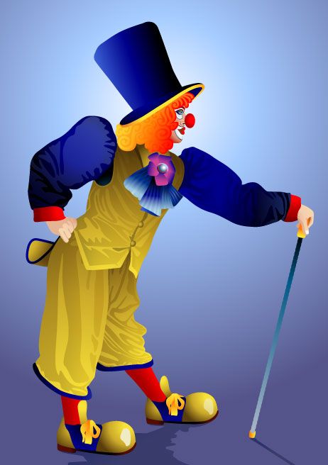 Clown illustrator 01 - vector material