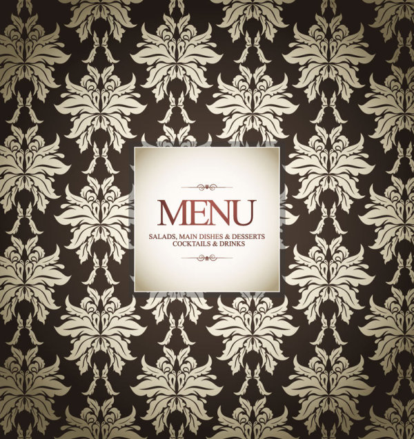 Prime pattern menu cover 02 - vector material