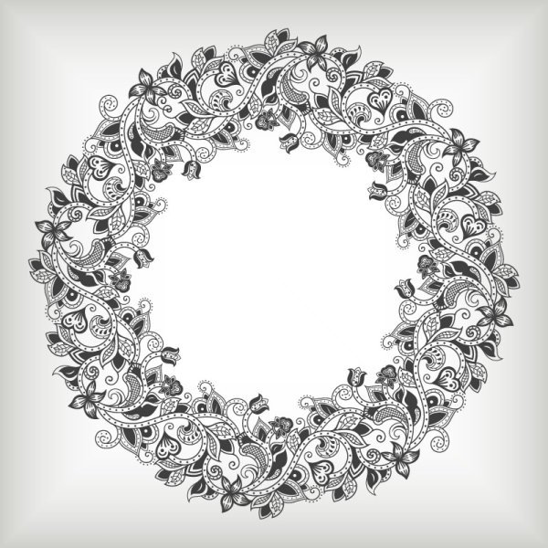 Fine pattern border 04 - vector material