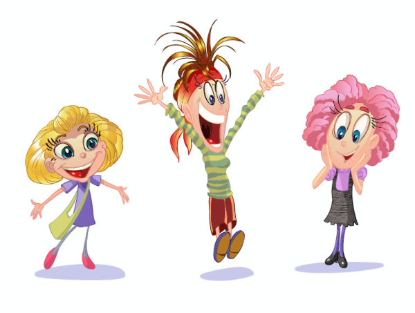 Cartoon children 02 - Vector