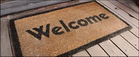 Welcome carpet picture material