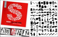 1000 album various silhouette vector material-7
