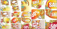 Discount sales trend vector material