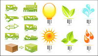 Delicate topic of environmental protection icon vector material