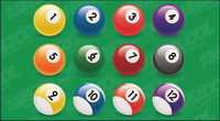 Billiard ball number vector material