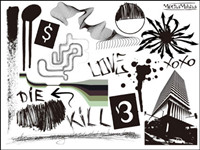 Line draft map - Vector