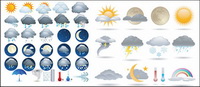 Weather icon vector material