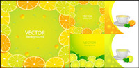 Delicious orange juice elements - vector material