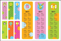 Very cute 2011 calendar vector material