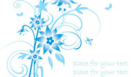 Simple blue hand-painted flowers pattern background vector material -2
