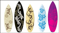 Surfboard pattern vector material
