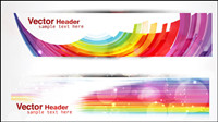 Colorful geometric banner vector background -1