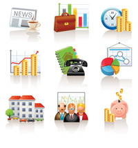 Commercial and financial icon vector material -1