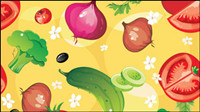 Cartoon vegetables 04 - vector