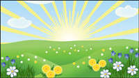 Summer cartoon images 02 - vector
