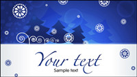 Christmas blue background 03 - vector