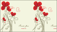 Stylish hand-painted flowers Vector -3