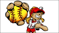 Cartoon Baseball figures 05 - vector material