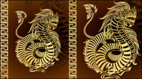 Year of the Dragon patterns 02 - vector material