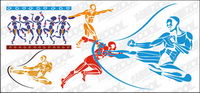 sports figures vector material