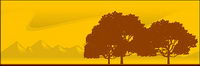 Vector material evening trees