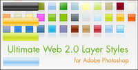 Web 2.0 style navigation buttons and the effects of the png and provide download photoshop style
