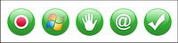 Common green crystal radio icon transparent png