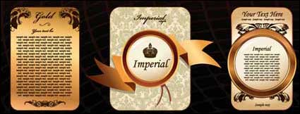 European pattern golden lace pattern vector material