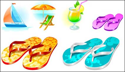 Vector material sea travel goods