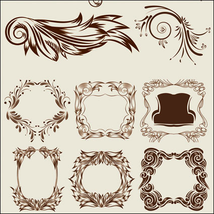 Elegant classic decorative pattern vectors