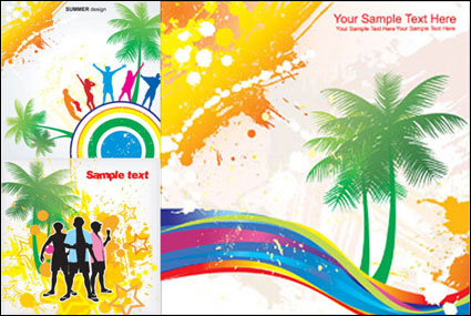 Dazzle colour KuXia beach element vector material