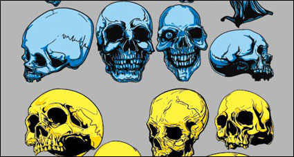 Skeleton head vector of material