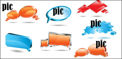 Refined three-dimensional icon vector material