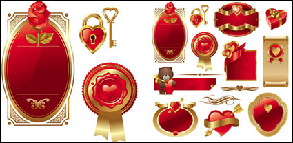 Romantic element vector material